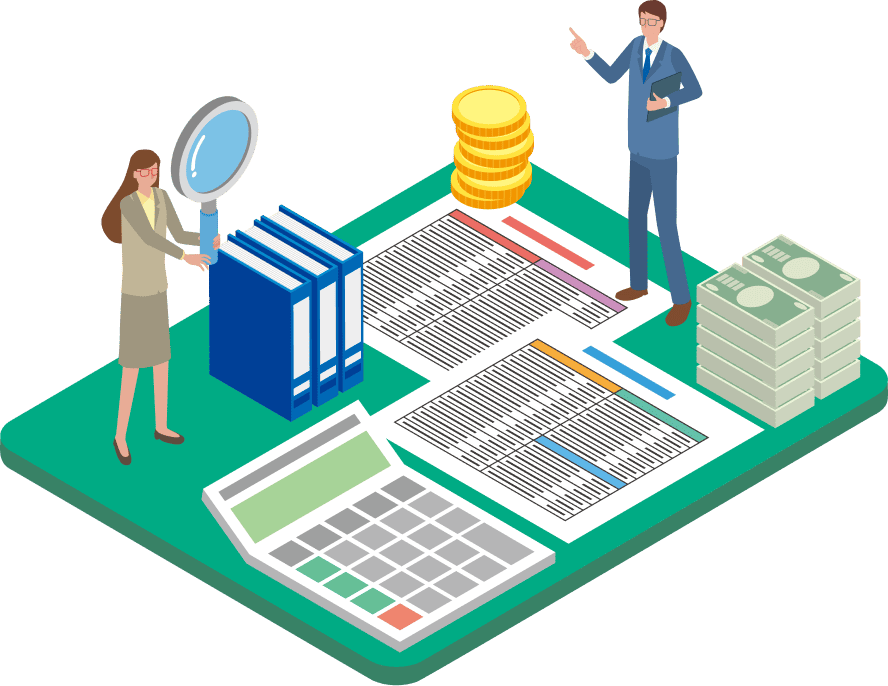 オフィス支出のイラスト